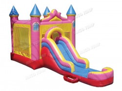 Bounce House with Slide Combo Pink