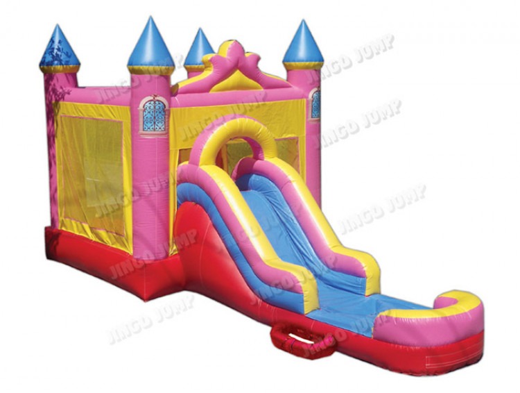 Bounce House with Slide Combo Pink